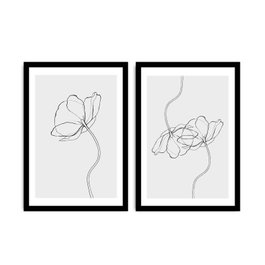 Wallity Cuadro Decorativo Enmarcado Multicolor (2 Piezas)